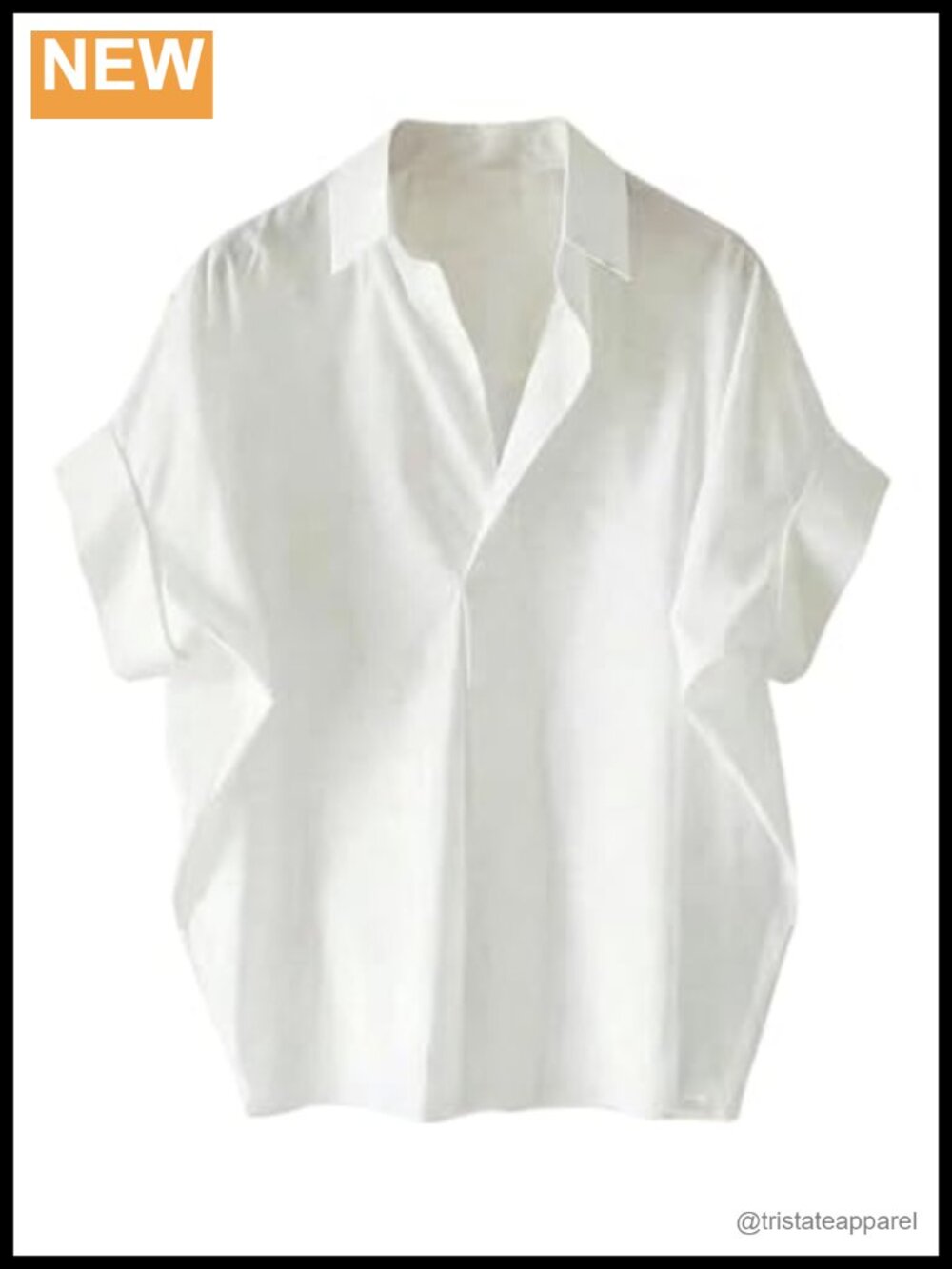 Short Sleeve Blouse Women Casual Button Up Collared